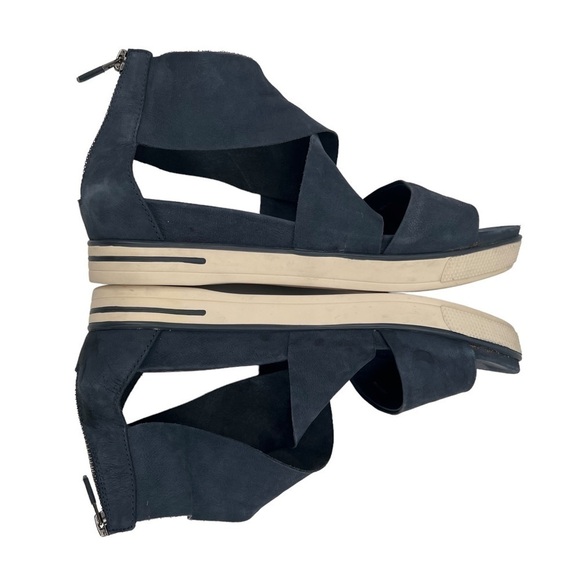 Eileen Fisher Sport Blue Open Toe Crisscross Strap Sandals Size 7 1/2 Women’s - Picture 8 of 11